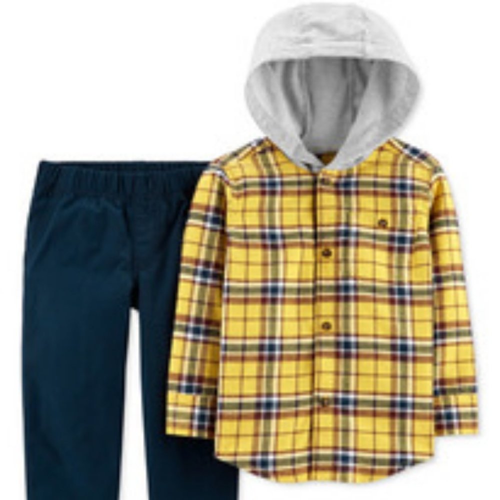 Carter's Yellow Plaid Set - Size:4T